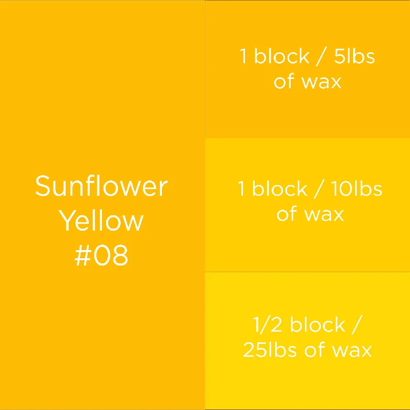 #08 Sunflower Yellow Candle Dye Block