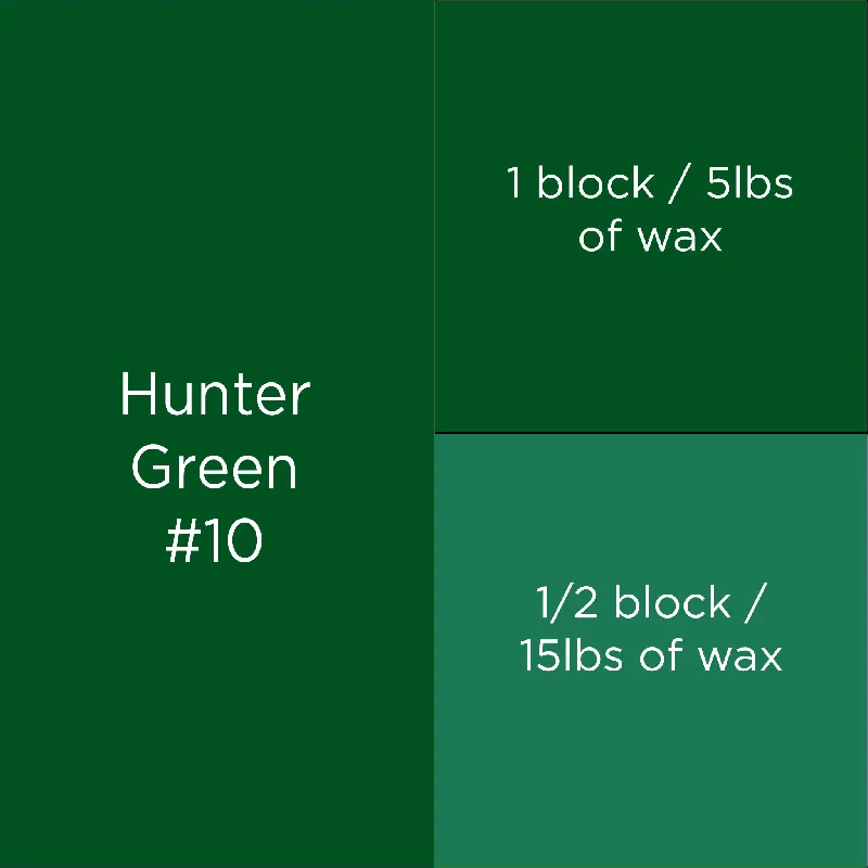 #10 Hunter Green Candle Dye Block