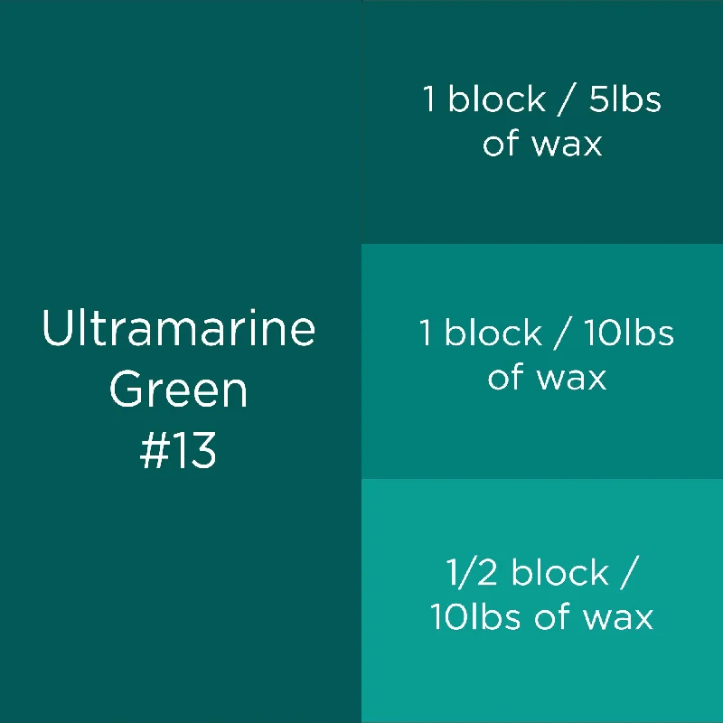 #13 Ultramarine Green Candle Dye Block