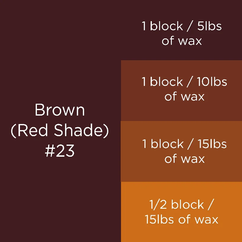 #23 Brown (Red Shade) Candle Dye Block