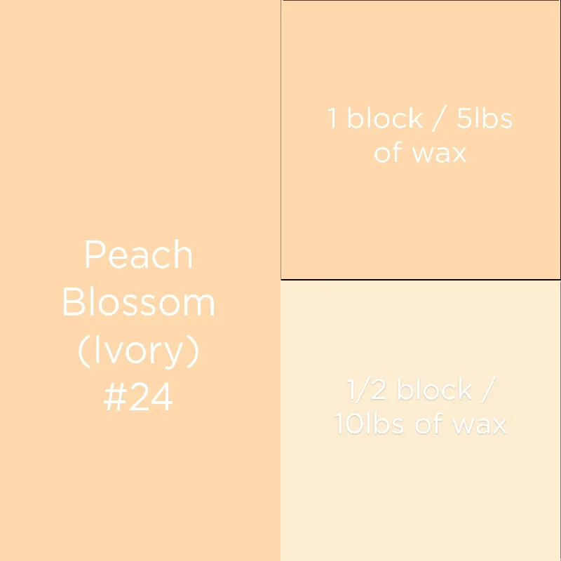 #24 Peach Blossom (Ivory) Candle Dye Block