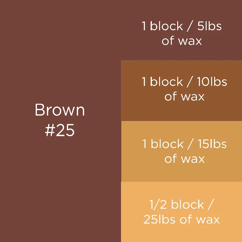 #25 Brown (Yellow Shade) Candle Dye Block