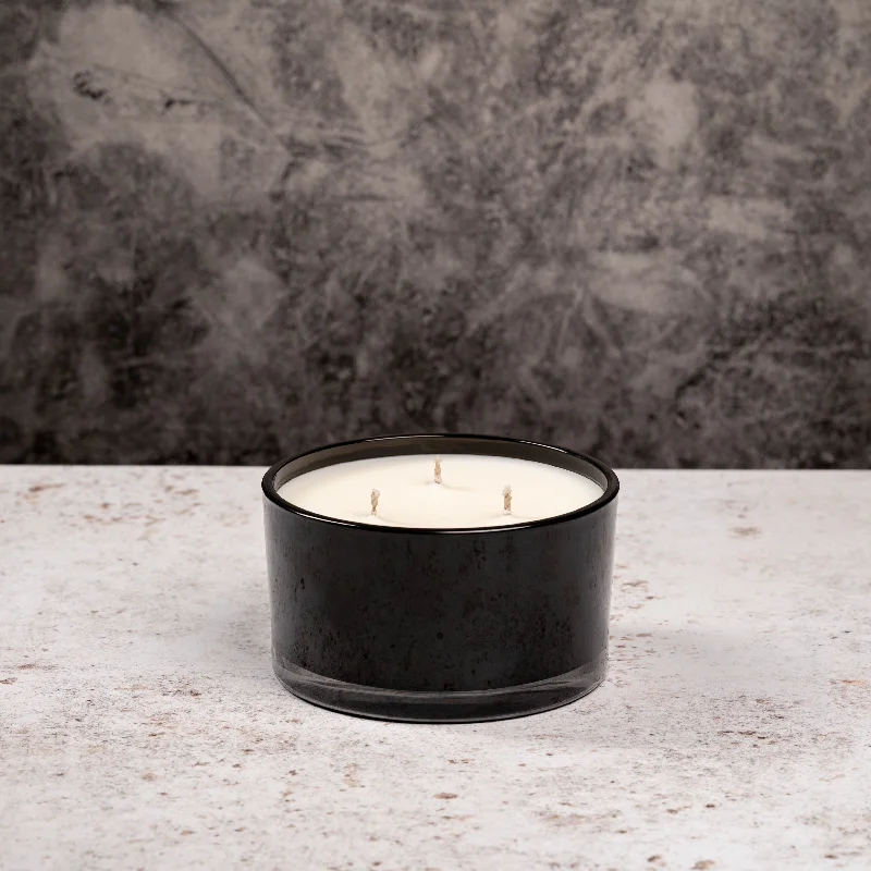 50cl Candle Glass Bowl - Internally Black Gloss