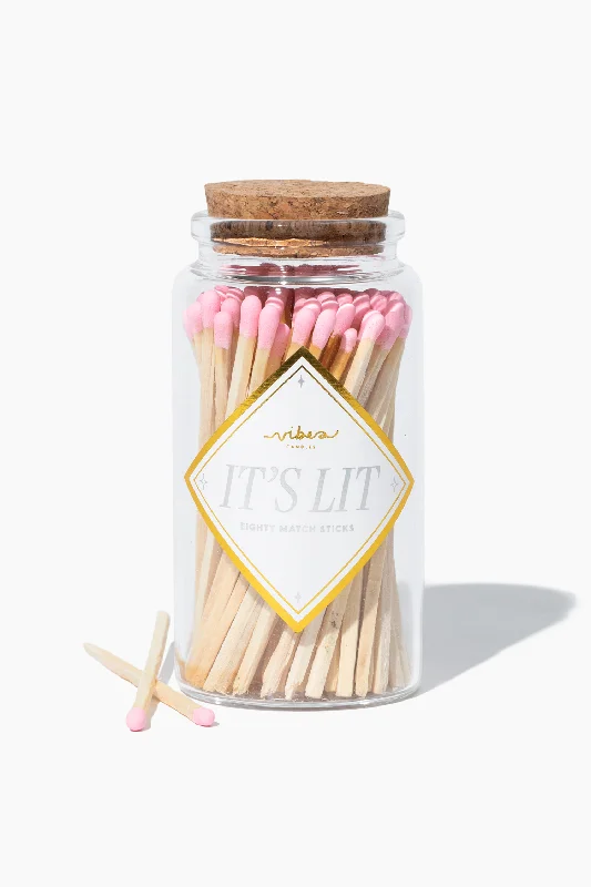 Pink Tip Match Jar