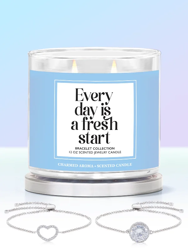 Everyday Is A Fresh Start Candle - Bracelet Collection