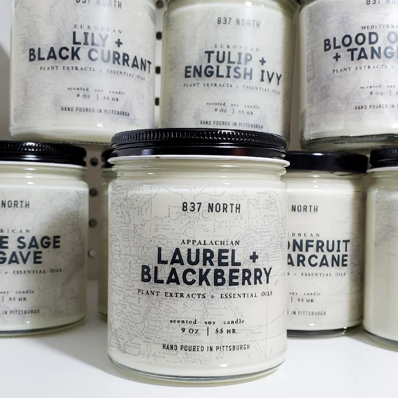 Laurel + Blackberry, 9 oz. Soy Candle