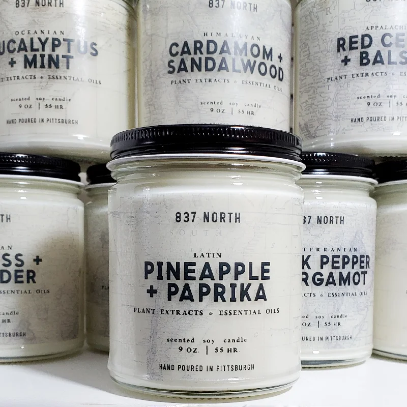 Pineapple + Paprika, 9 oz. Soy Candle