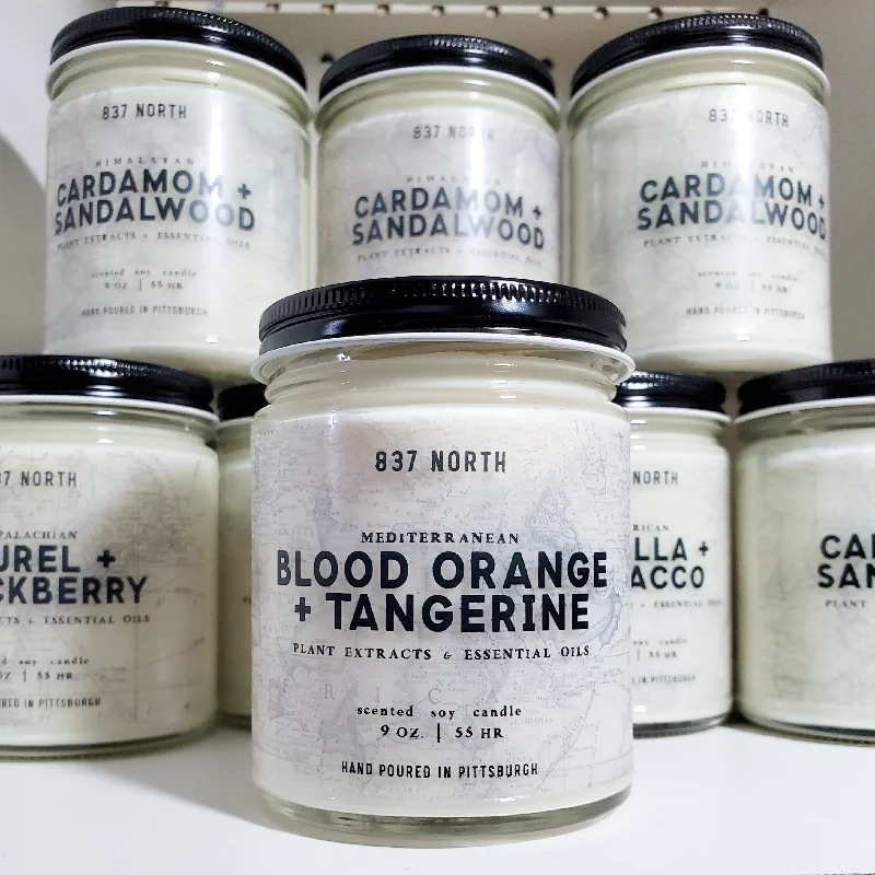 Blood Orange + Tangerine, 9 oz. Soy Candle