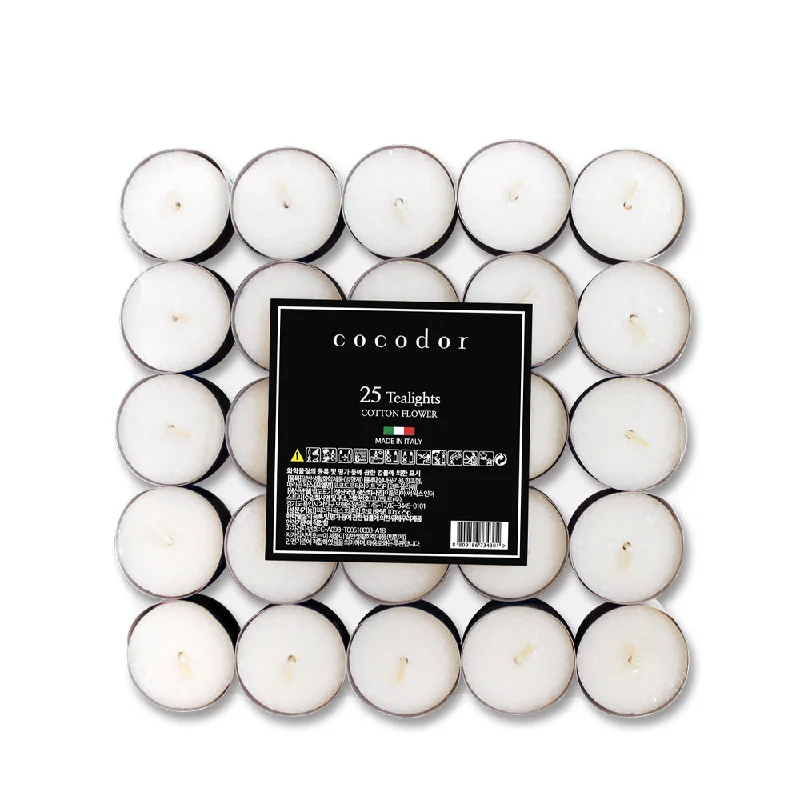 Scented Tealight Candles 25pcs [Cotton Flower]