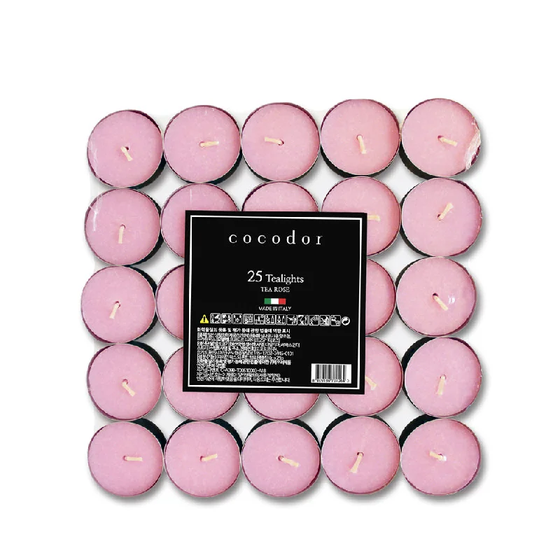 Scented Tealight Candles 25pcs [Tea Rose]