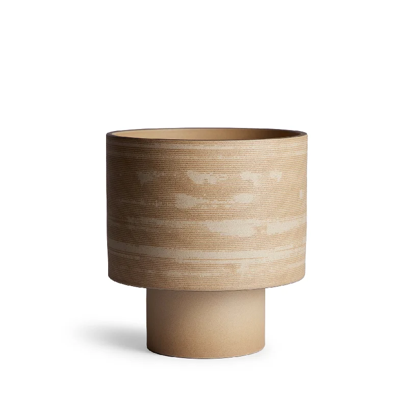 Stack Wide Table Lamp in Hickory and Barley