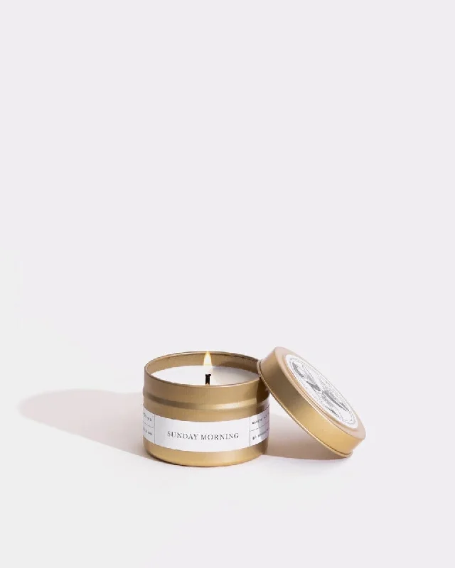 Sunday Morning Gold Travel Candle