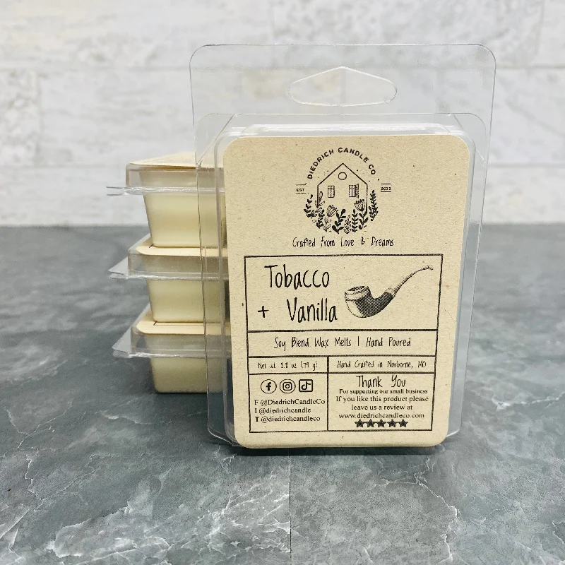 Tobacco + Vanilla | Hand Poured Scented Soy Wax Melt