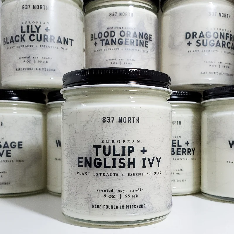 Tulip + English Ivy, 9 oz. Soy Candle