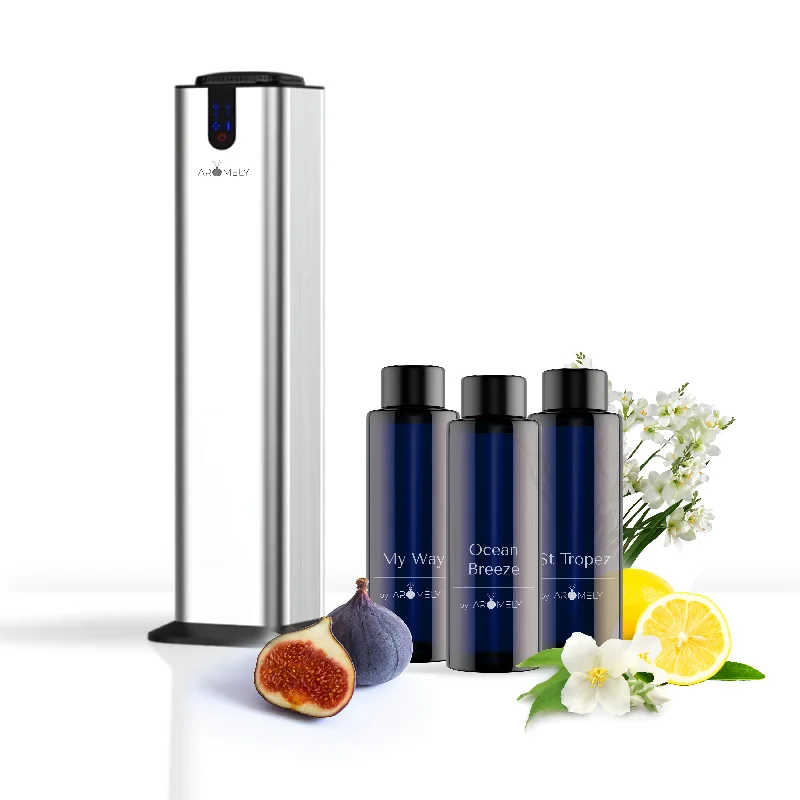 ARO TOWER Gift Set: Diffuser + 3 x 120ml Scents (Covers up to 3,000 Sqft. in Open Areas)