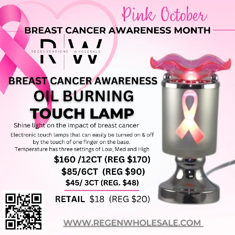 BREAST CANCER AWARENESS TOUCH OIL BURNING LAMP (ET-372)