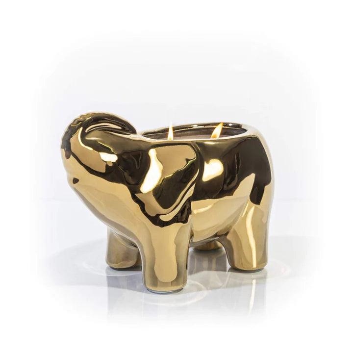 Gold Elephant Candle