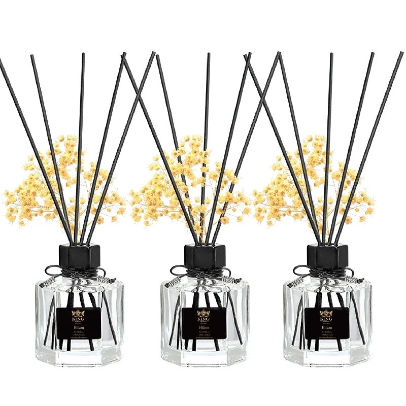 Reed Diffuser & Oil Diffuser Sticks, Aromatherapy, Home & Kitchen Décor,Fragrance and Gifts - Pack of 3 (Hilton Hottle)